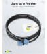0,50 m Lat. Ultra-Slim CAT.6A UTP Negro 2.8mm