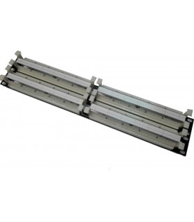 Placa montaje 110 19" 2U 2 regletas 100 pares