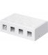 Roseta 4 RJ45 Keystone salida lateral