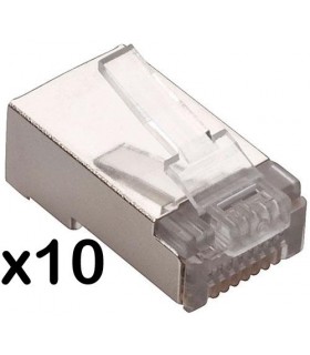 Conector macho FTP Cat.5e 1 pieza 10 u.