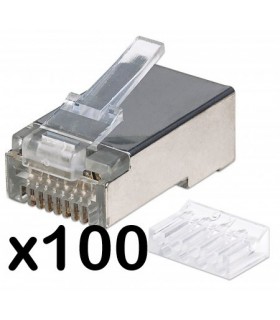 Conector Macho dos piezas RJ-45 FTP Cat.6 (100 u.)