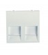 Placa 45x45 2 RJ45 antipolvo MM ED49