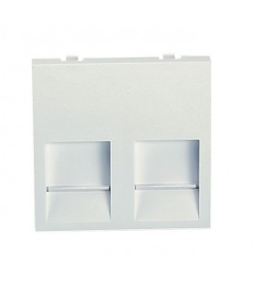 Placa 45x45 2 RJ45 antipolvo MM ED49