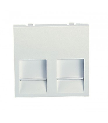 Placa 45x45 2 RJ45 antipolvo MM ED49