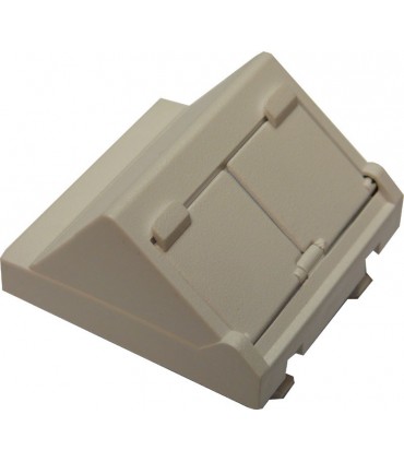 Placa 45x45 2 RJ45 con antipolvo 45º inclin.