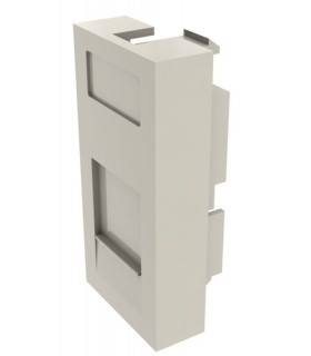 Placa Quintela 1 RJ45 con antipolvo