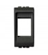 Placa Bticino 1 RJ45 negra keystone