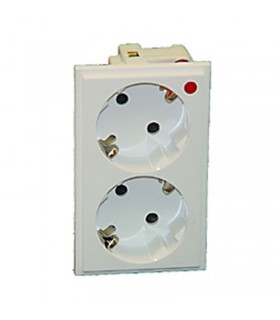Módulo 2 enchufes blanco MM MP02/4