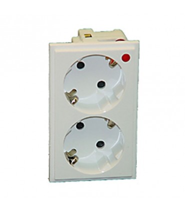 Módulo 2 enchufes blanco MM MP02/4