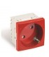 Enchufe 45x45 rojo