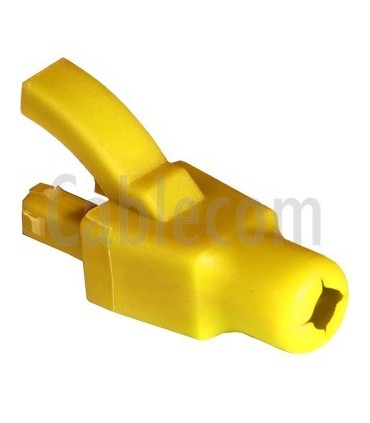 Manguito inyectado c/protector RJ-45 amarillo (100 unidades)