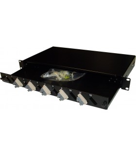 Bandeja FO16 SC doble 19" ext. negra
