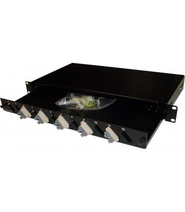 Bandeja FO16 SC doble 19" ext. negra