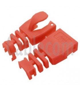 Manguito desmontable RJ-45 rojo (100 u)