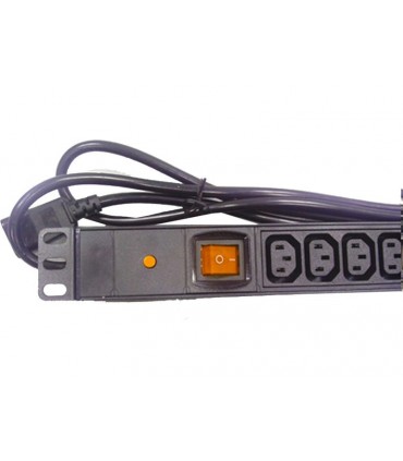 Regleta 19" Aluminio 12 IEC 320 c/int.