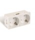 Shucko doble precableada blanca