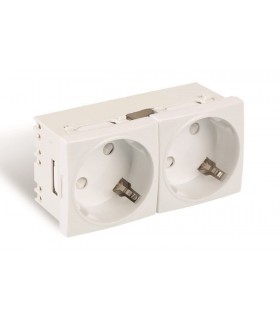 Shucko doble precableada blanca