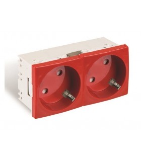 Shucko doble precableada rojo