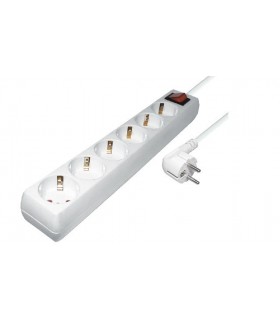 Base multiple 6 tomas c/int. c/cab. 1,5 m.