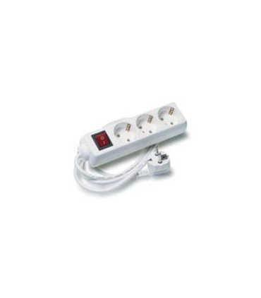 Base multiple 3 tomas c/int. c/cab. 1,5 m.