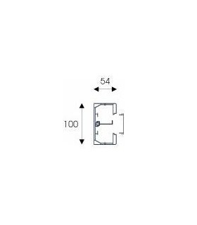 Canal 100 x 54 PVC mec. 45 de 1 tapa Ensto