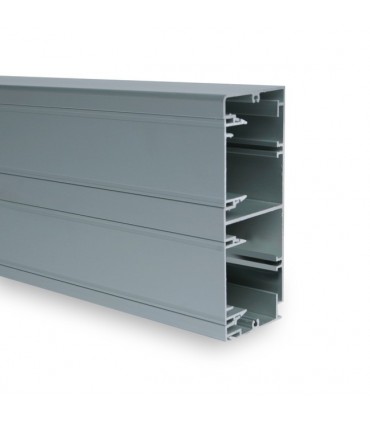 Canal 130 x 54 PVC mecanismos 45 de 3 tapas