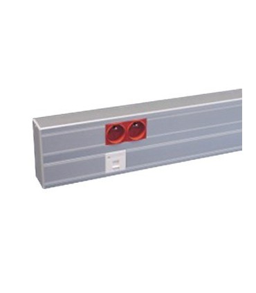 Canal 130 x 54 PVC mecanismos 45 de 3 tapas