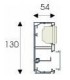 Canal 130 x 54 PVC mecanismos 45 de 3 tapas
