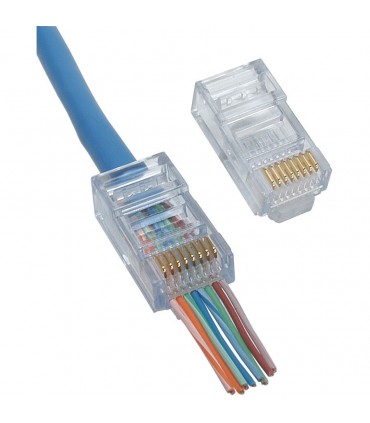Macho RJ-45 Cat6 Easy Crimp manguito 50u.