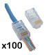 Conector M RJ-45 Cat6 Easy Crimp  100 u.