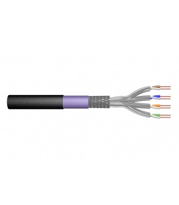 Cable Exterior CAT 7 S-FTP Negro, AWG23/1, CU Bobina 100m.