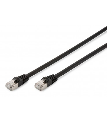 1m Latiguillo RJ45 S-FTP Cat 6 Negro PE Cu Exterior