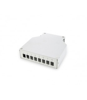 Caja FO distribución carril DIN 8 LC duplex