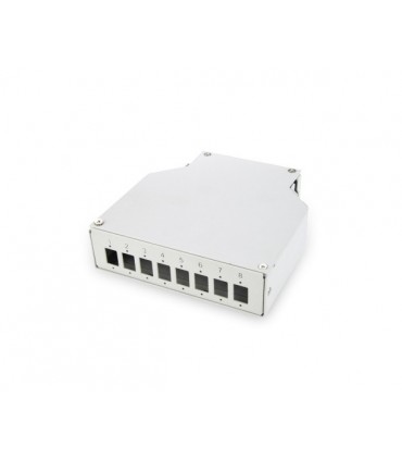 Caja FO distribución carril DIN 8 LC duplex