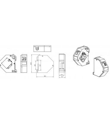 Caja carril DIN para Toma RJ-45 Keystone