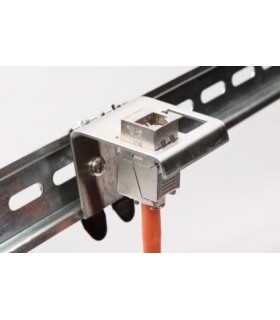 Soporte carril DIN para Toma 1- RJ-45 Keystone