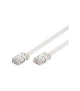 0,5 m Latiguillo de cable plano UTP Cat6 Blanco