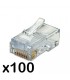 Conector Macho RJ-45 UTP Cat.6 una pieza 100 u.