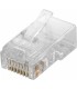 Conector Macho RJ-45 UTP Cat.6 una pieza 100 u.