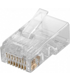Conector Macho RJ-45 UTP Cat.6 una pieza 100 u.