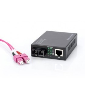 Conversor 10/100/1000 TX a 1000 FX conector SC MM