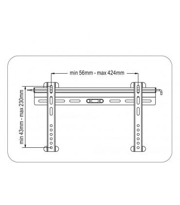 soportes de montaje en la pared de bajo perfil para televisores de hasta 140 cm (55 ")