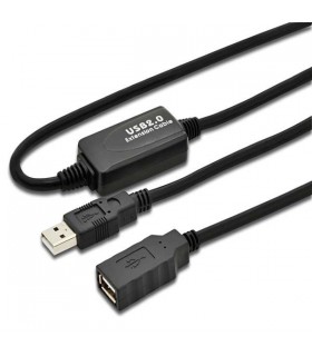 20 mts. USB AA M-H cable con repetidor