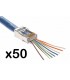 Conector macho STP RJ-45 Cat.6 Easy Crimp (50 u.)