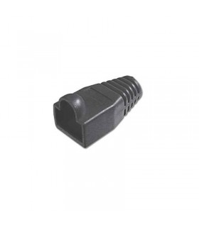 Manguito c/protector RJ-45 negro 6,5 mm (100 u.)