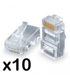 Conector macho UTP Cat.5e 10 ud.