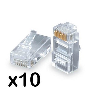 Conector macho UTP Cat.5e 10 ud.