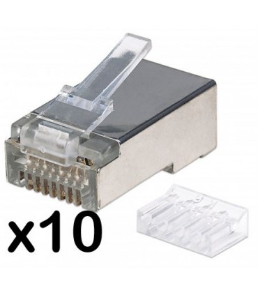 Conector RJ-45 macho FTP Cat.5e 2 piezas 10 unid.