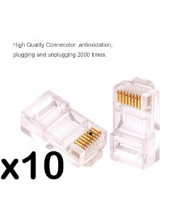 Conector macho UTP Cat.6 1 pieza 10 unid.