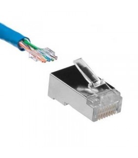 Conector macho FTP CAT.6 2 piezas con guía 10 uni